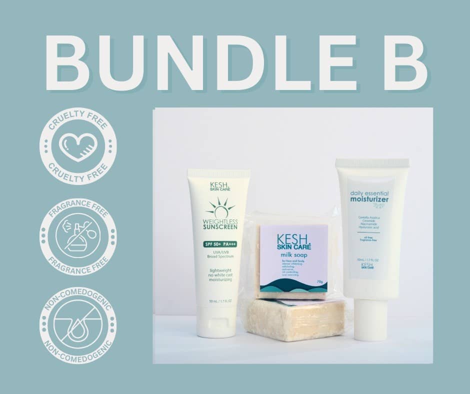 KESH Bundle B – Milk Soap & Daily Essentials Set for Clean & Hydrated Skin