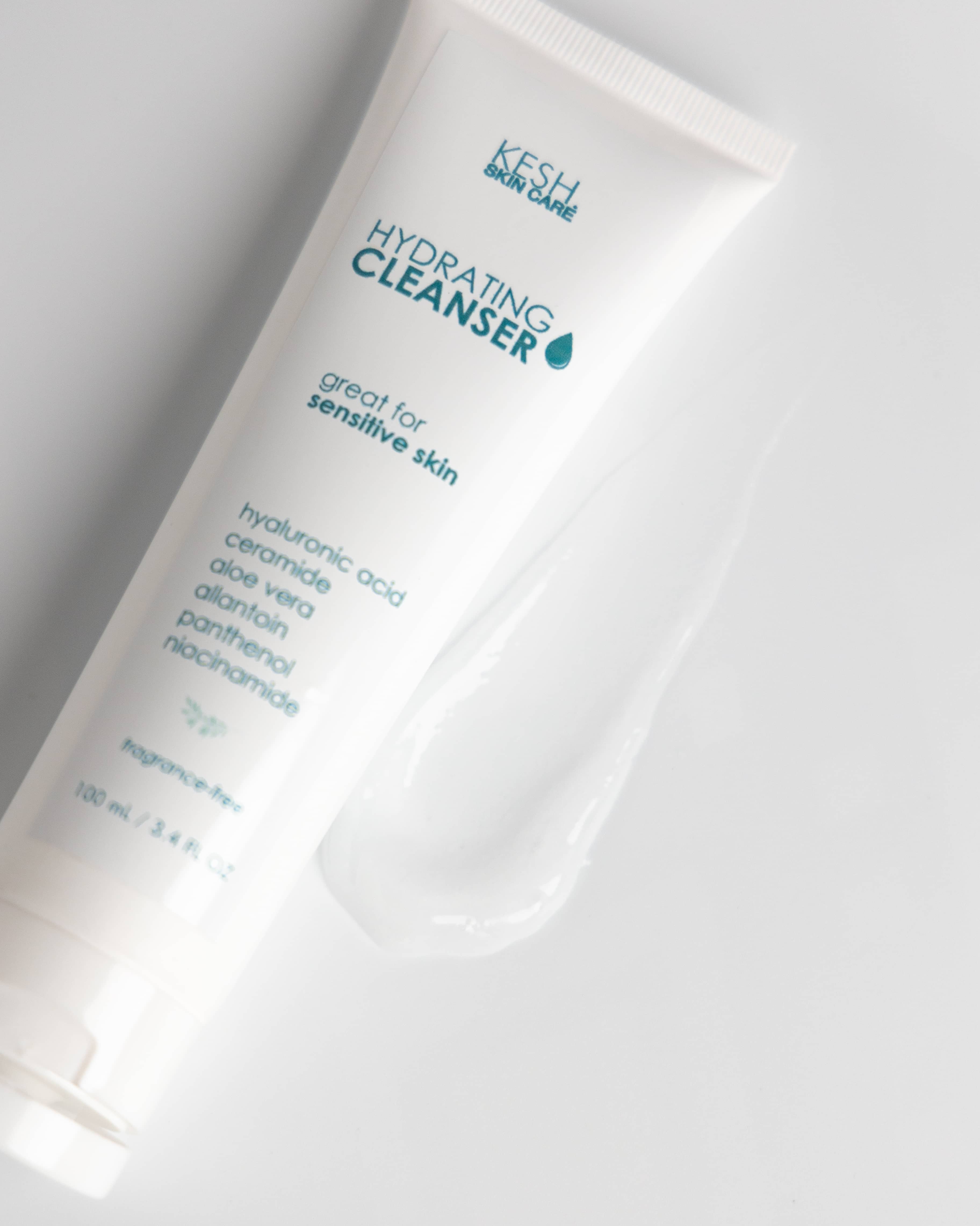 KESH Hydrating Facial Cleanser – Ceramides + Hyaluronic Acid + Niacinamide – Gentle Barrier-Repair Gel Cleanser for Dry & Sensitive Skin – 100ml