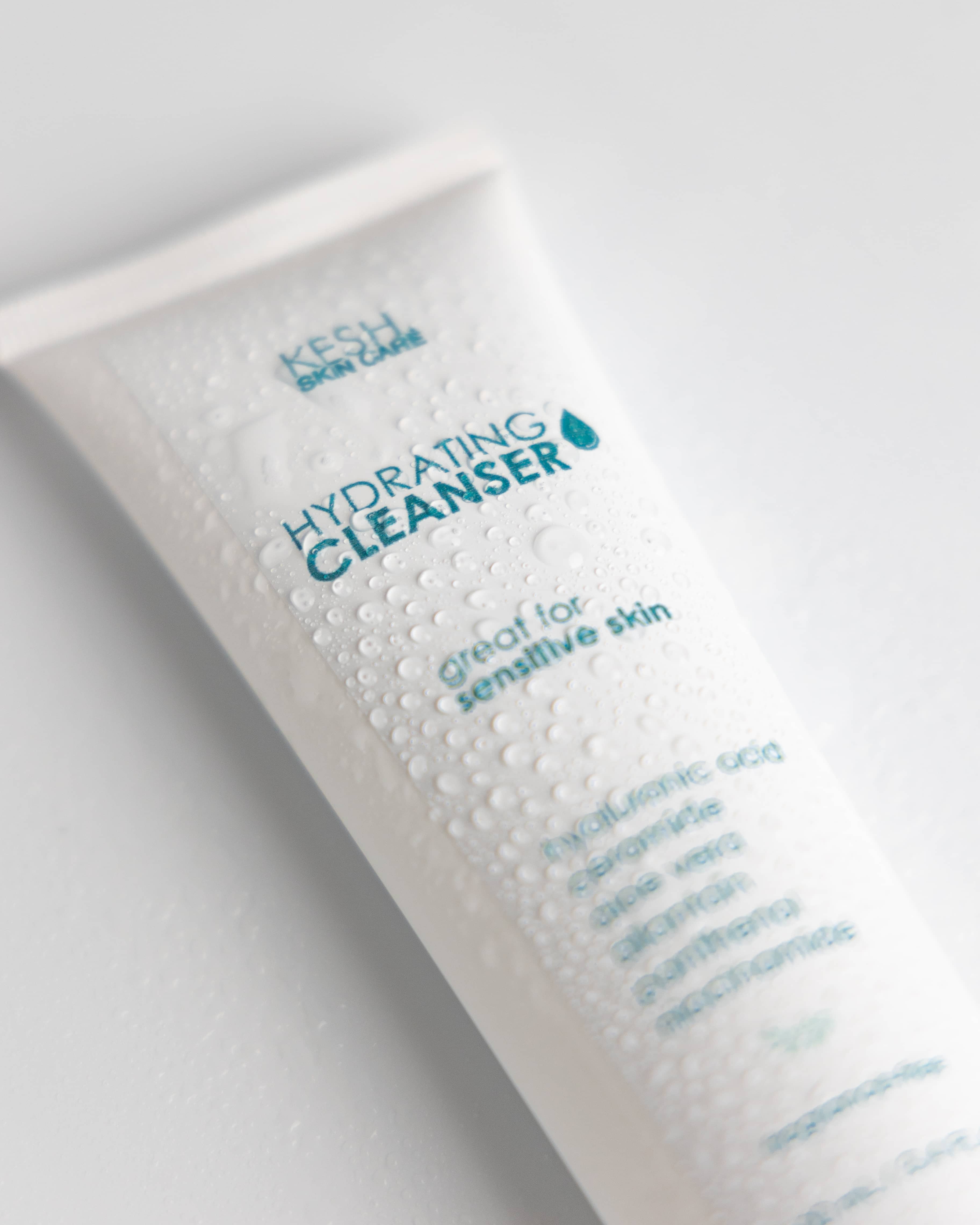 KESH Hydrating Facial Cleanser – Ceramides + Hyaluronic Acid + Niacinamide – Gentle Barrier-Repair Gel Cleanser for Dry & Sensitive Skin – 100ml