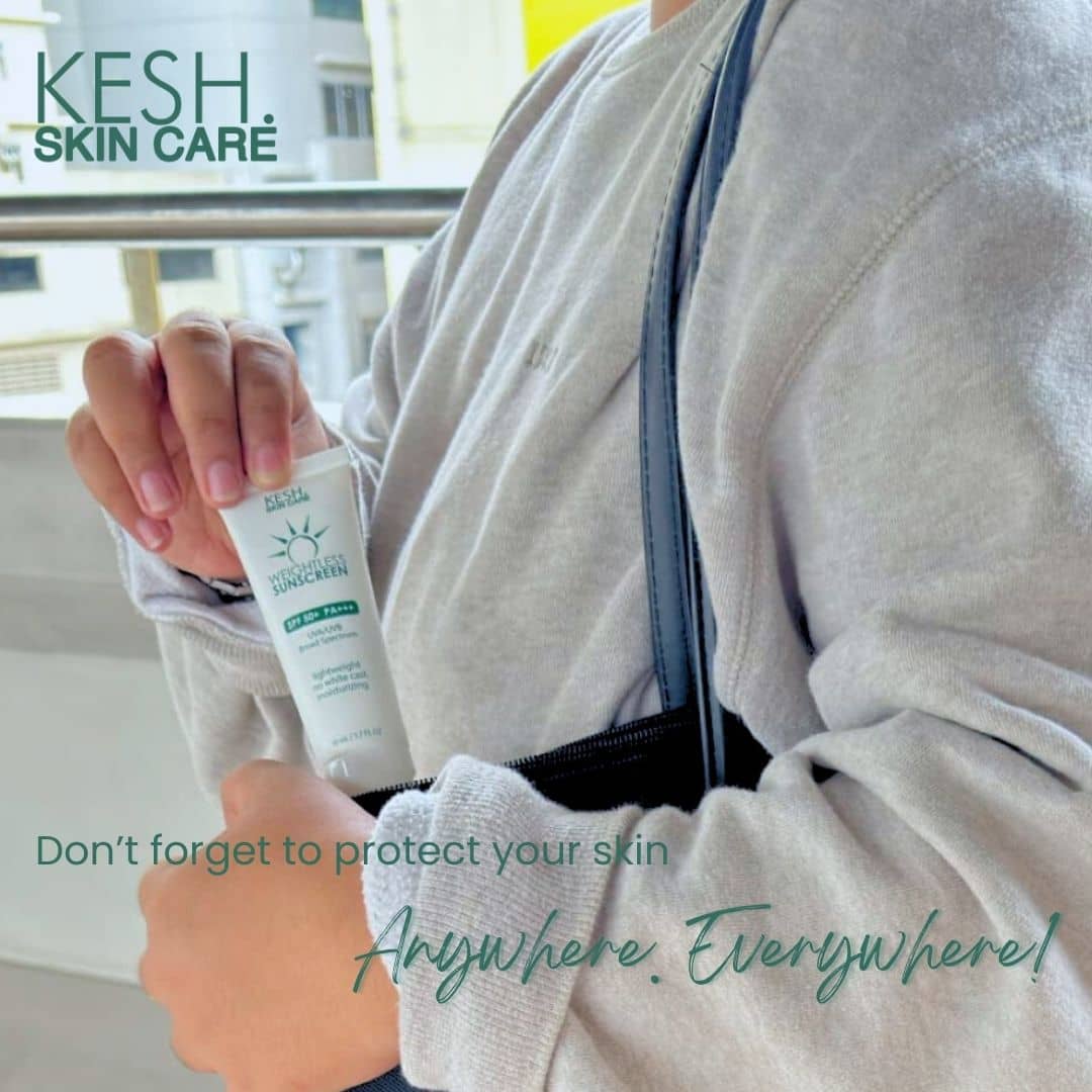 KESH Weightless Sunscreen – SPF50+ PA+++ Broad Spectrum Protection with Niacinamide – Lightweight, No Whitecast, Fragrance-Free – 50ml