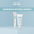 KESH Sandwich Retinol Bundle – Ultra Gentle 0.3% Retinol + 0.3% Bakuchiol Gel & Daily Essential Moisturizer | Anti-Aging & Barrier Repair Duo
