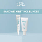KESH Sandwich Retinol Bundle – Ultra Gentle 0.3% Retinol + 0.3% Bakuchiol Gel & Daily Essential Moisturizer | Anti-Aging & Barrier Repair Duo